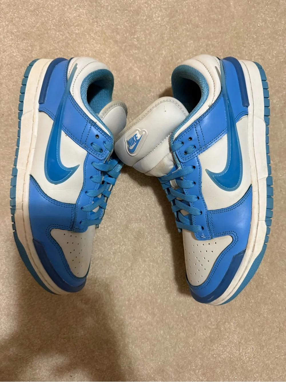 Nike Kids Blue and White High-Top Sneakers